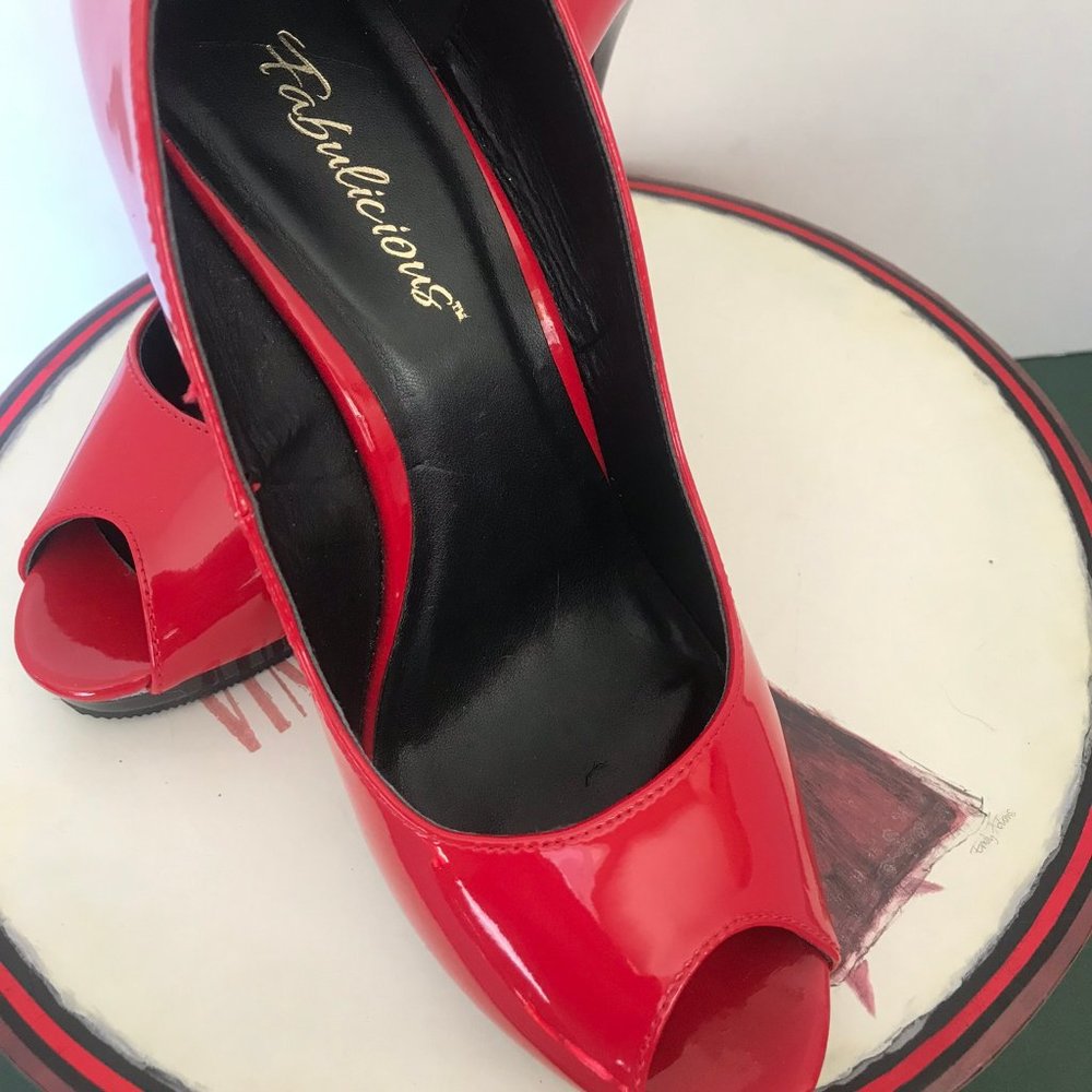 Fabulicious Red Patent Stilettos